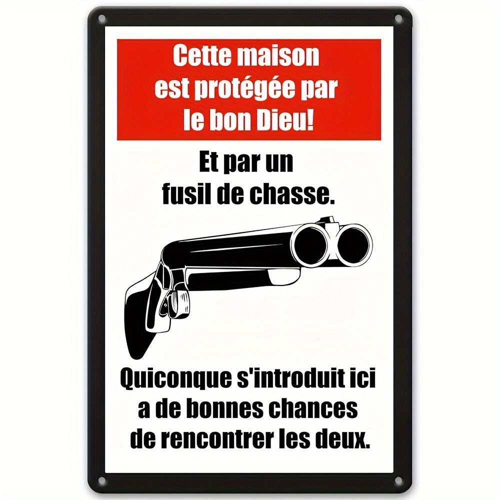Plaque Vintage Fusil en livraison express