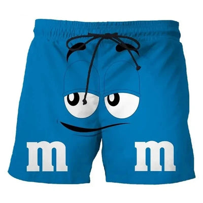 short de bain plage m&m's m&ms bleu