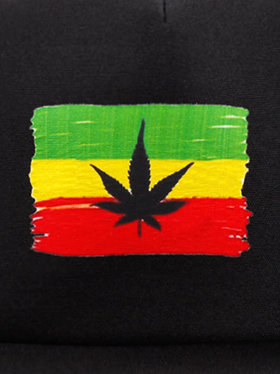 Casquette Baseball Imprimée Cannabis