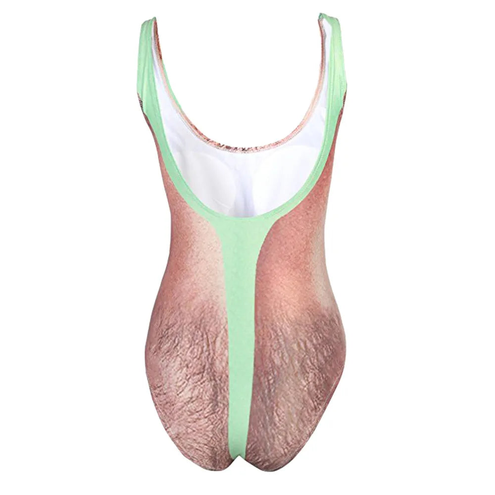 Maillot de bain beauf femme poils et string