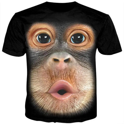 T-shirt tete de singe