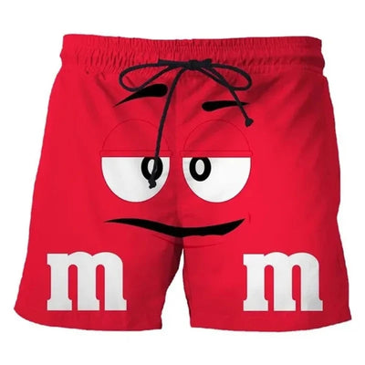 short de plage m&ms rouge m&m's