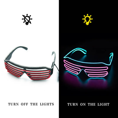 lunettes néons leds discotheque lumineuse