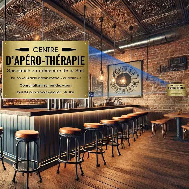 Plaque Apéro-Thérapie en livraison rapide