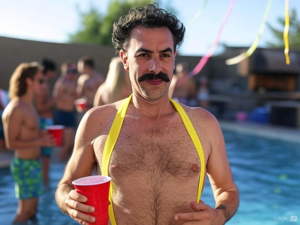 Homme string borat