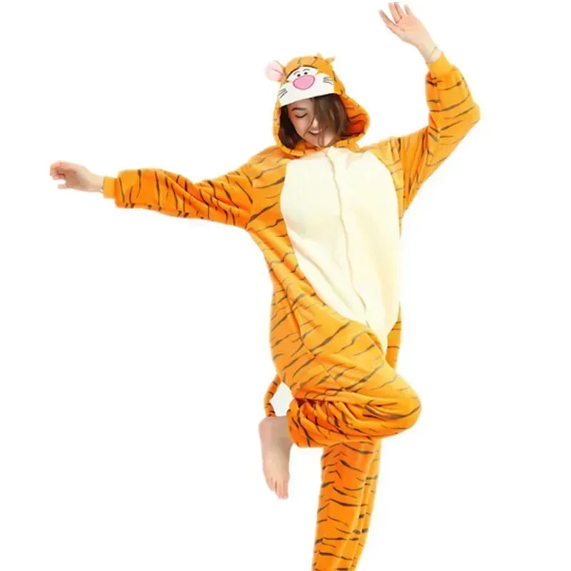 pyjama integral capuche tigre