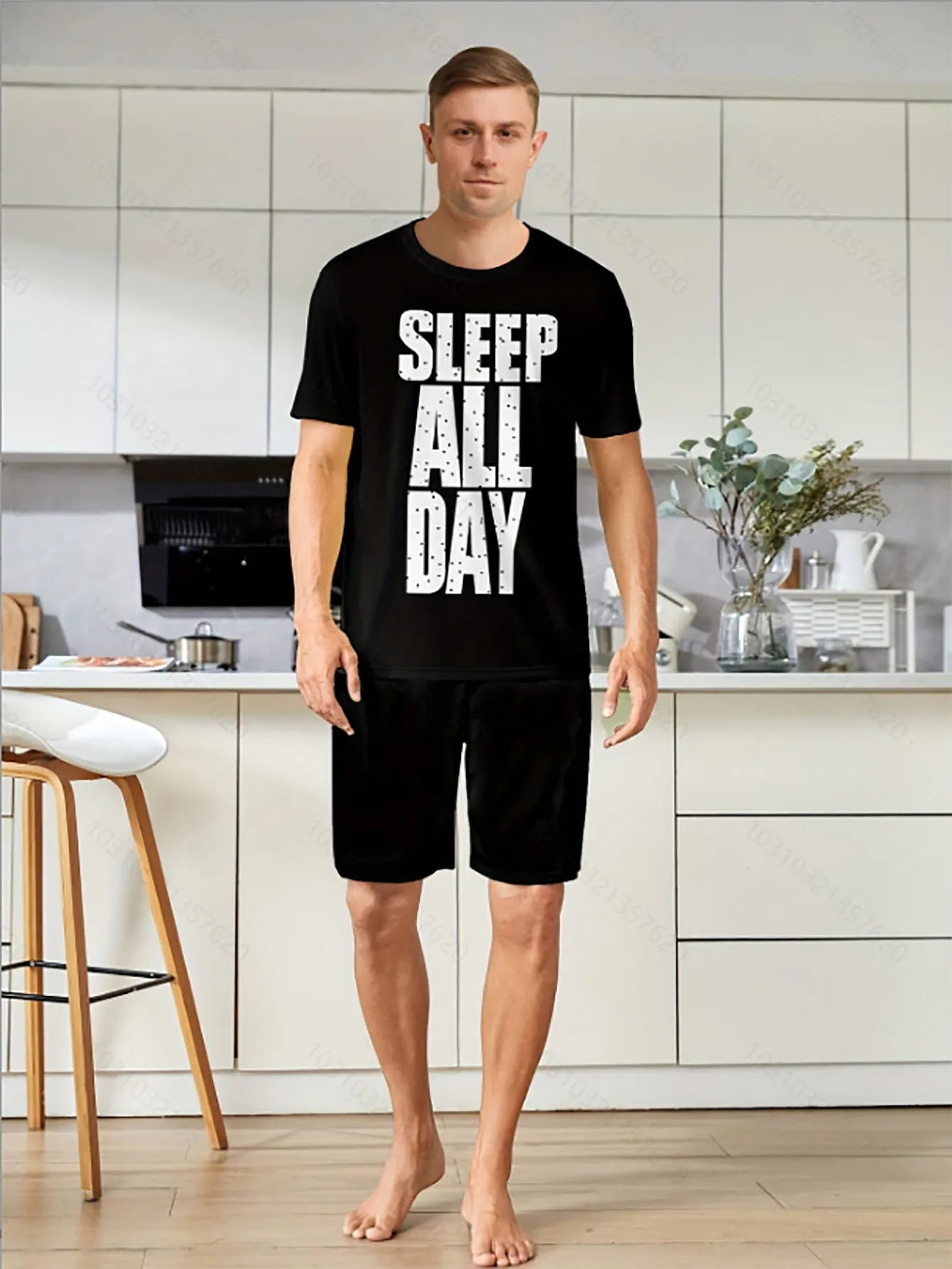 Pyjama Homme Court Sleep All Day