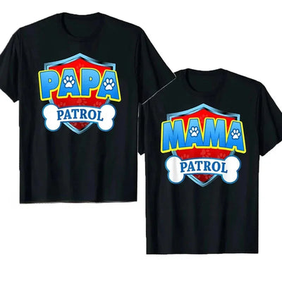 T-shirt PAPA MAMA Patrol (pat patrouille)