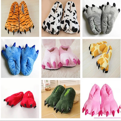 Gros chaussons chauds "pattes d'animaux"