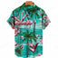 Chemise hawaïenne flamant rose