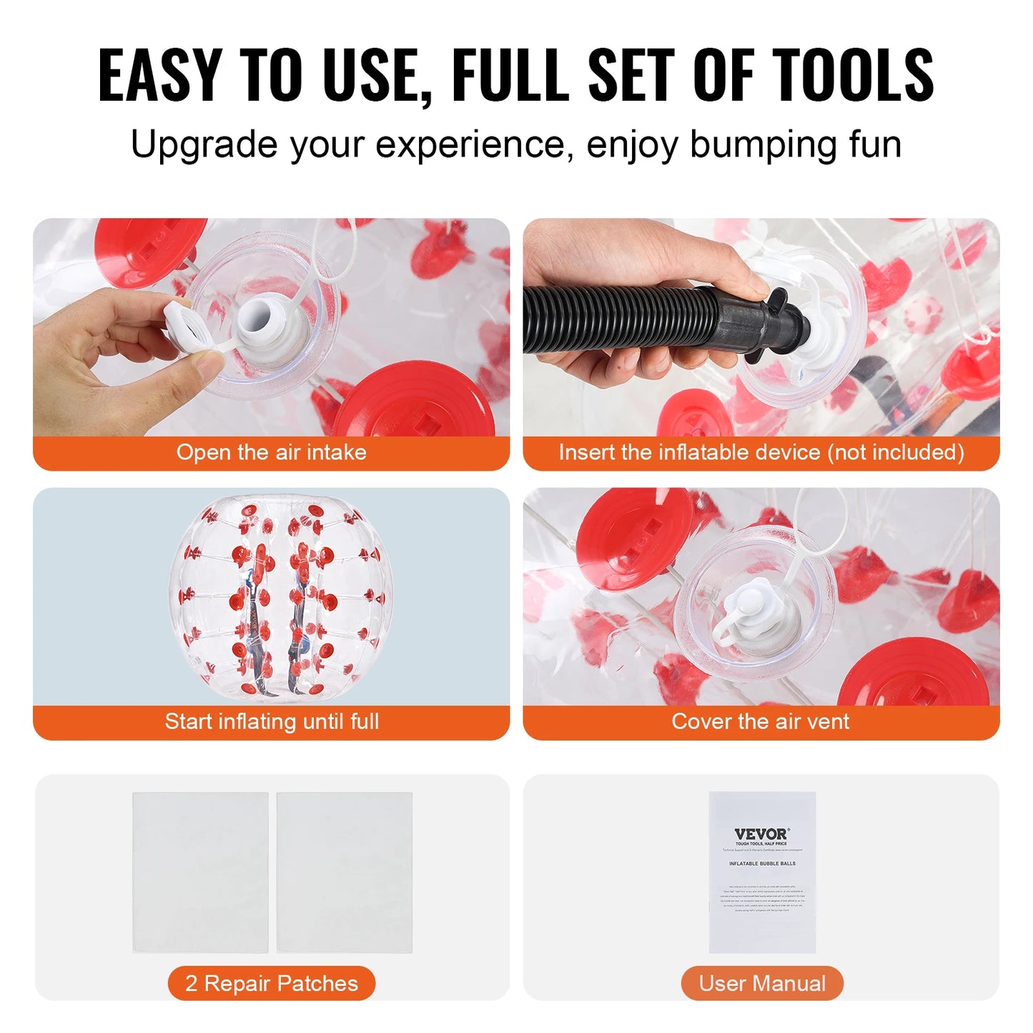 gonflage boule foot bubble