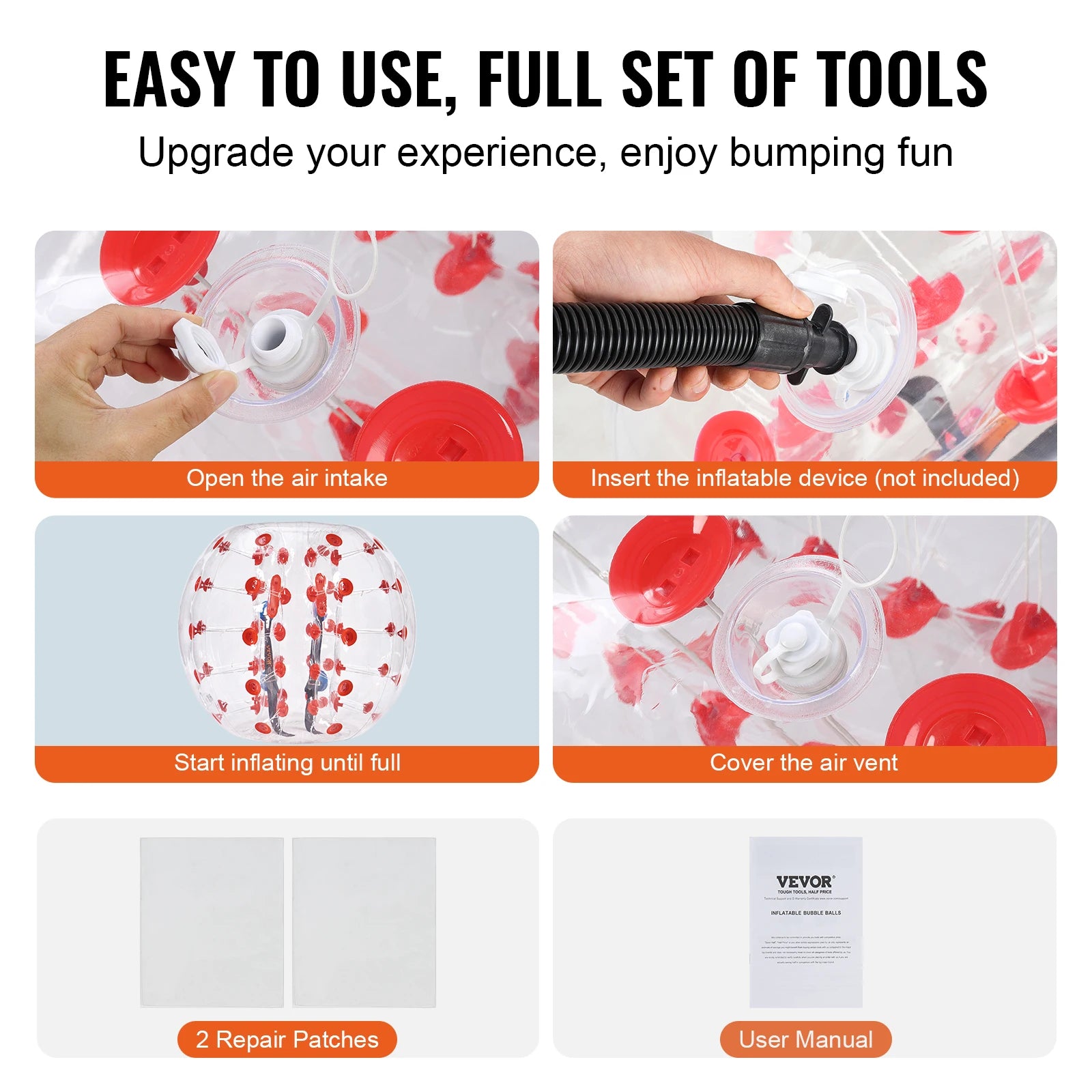 gonflage boule foot bubble