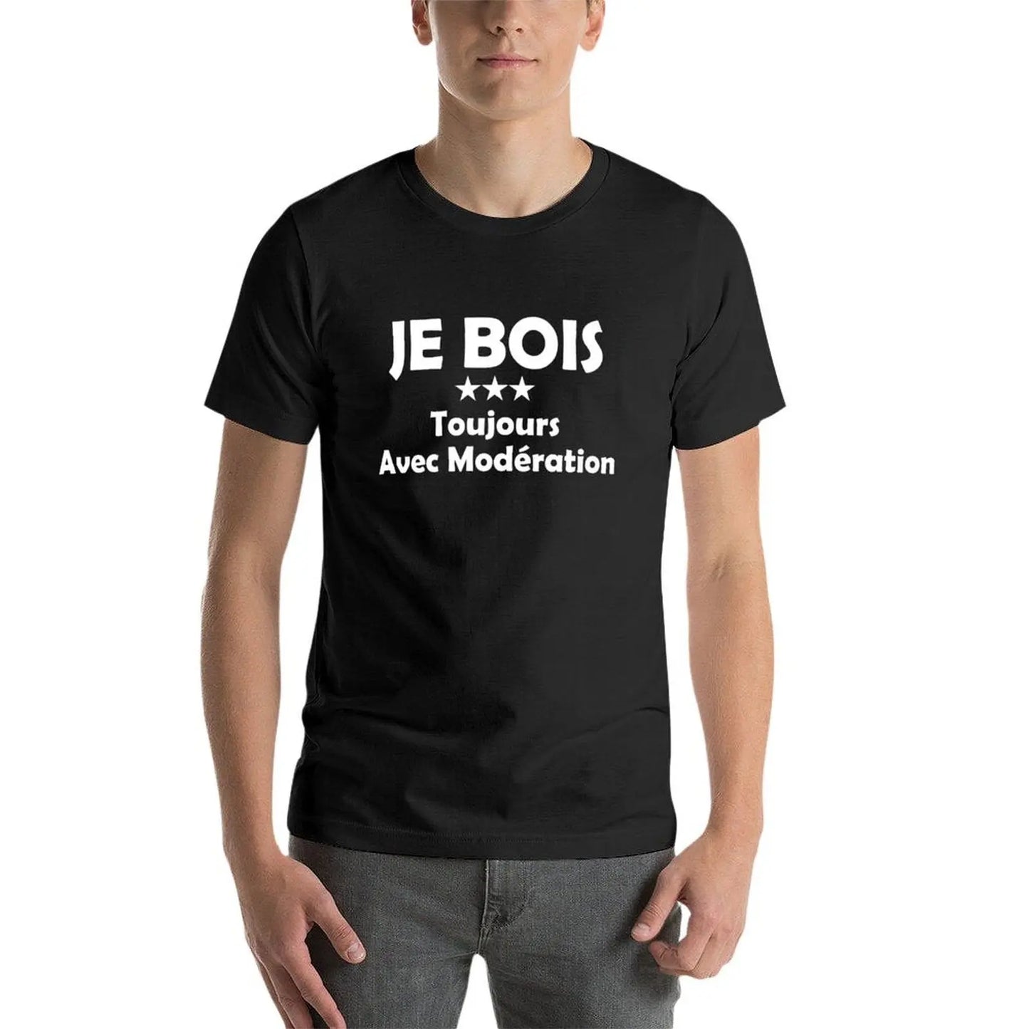 T-shirt "je bois toujours avec modération"