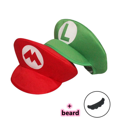 Casquette & moustache mario et Luigi