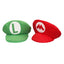 Super Game Luigi Bors Red Green Cap With Beard Adult Kids Anime Cosplay Cartoon Funny Cute Hats Prop Party Prop
