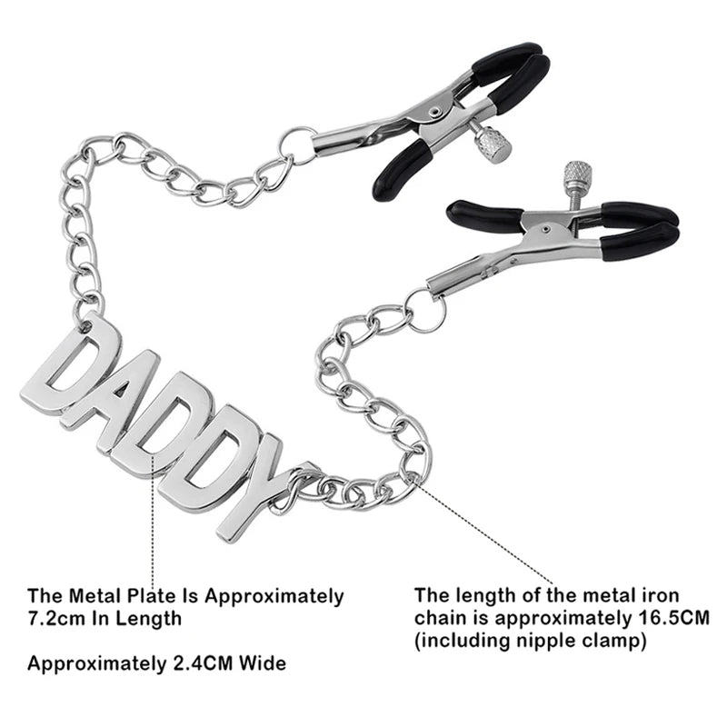 Slave nipple clamp (humor)