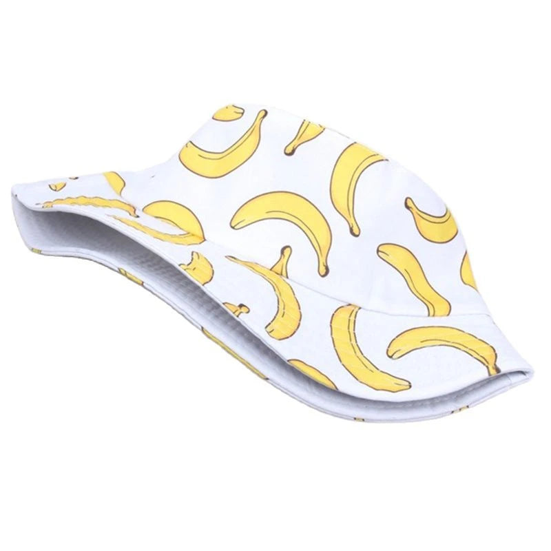 Banana print bucket hat