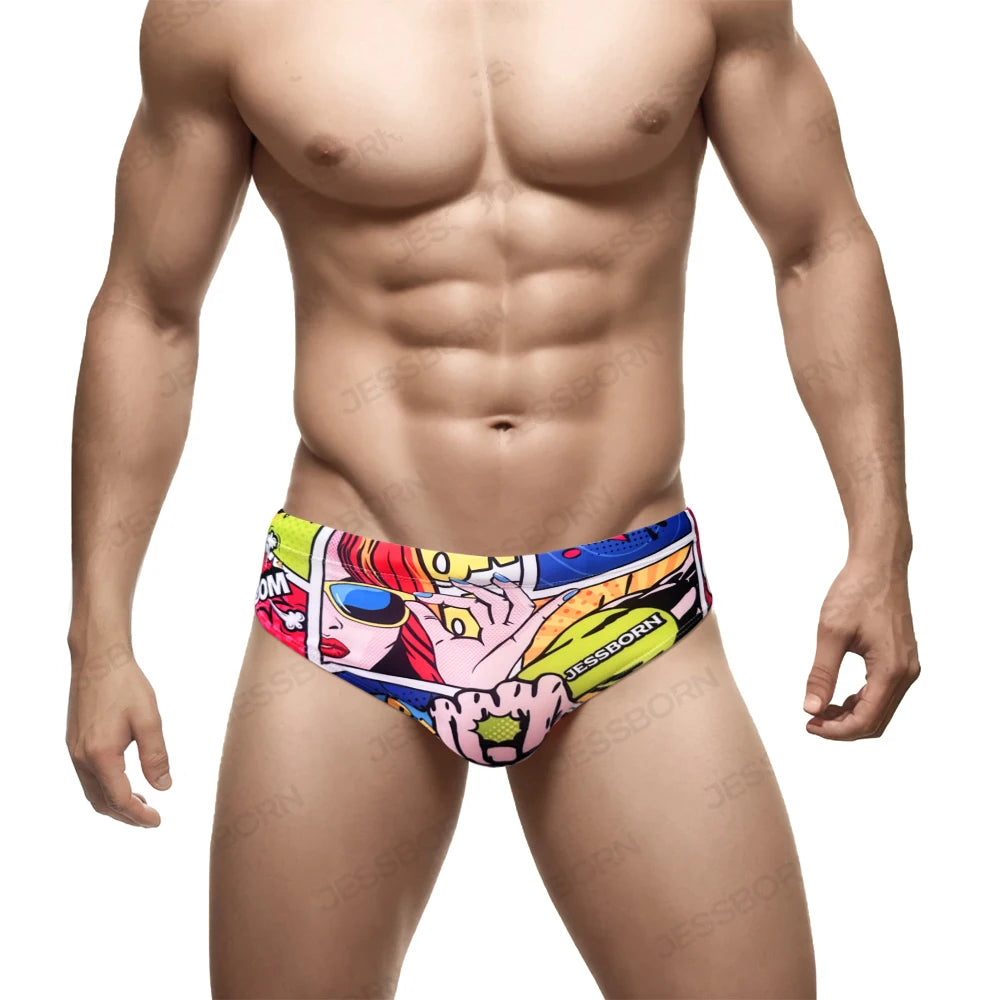 Humorous beauf low-waisted swim briefs