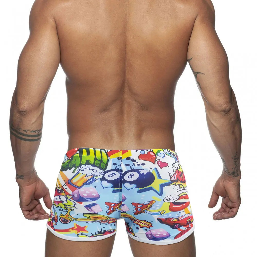 Short court de bain (boxer) cartoon de beauf