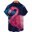 Chemise hawaïenne flamant rose