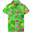 Chemise hawaïenne flamant rose