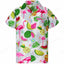 Chemise hawaïenne flamant rose