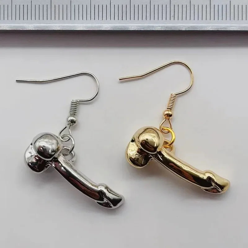 Boucles d'oreilles en alliage en forme de pénis