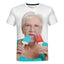 t-shirt vieille deux glaces mamie