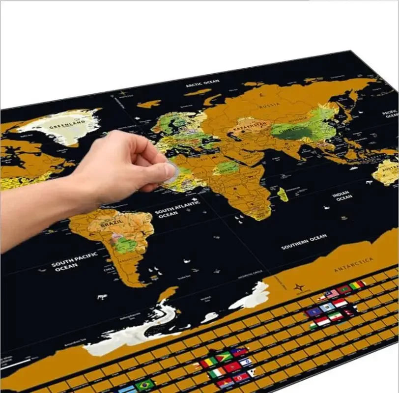 carte monde à gratter