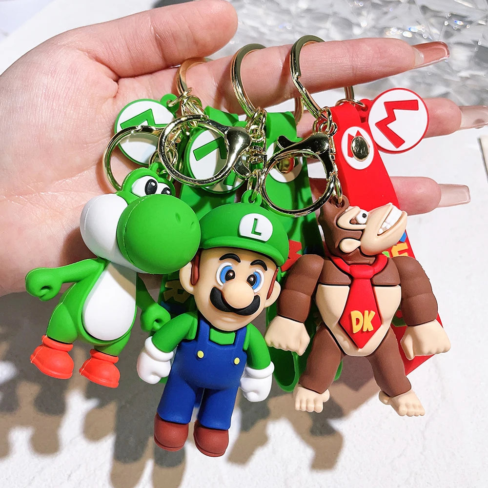 Porte-clés personnage Mario, Luigi, Peach...