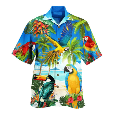 Chemise perroquet d'été (style hawaï)