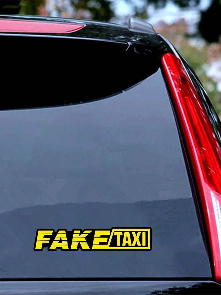 autocollant fake taxi voiture