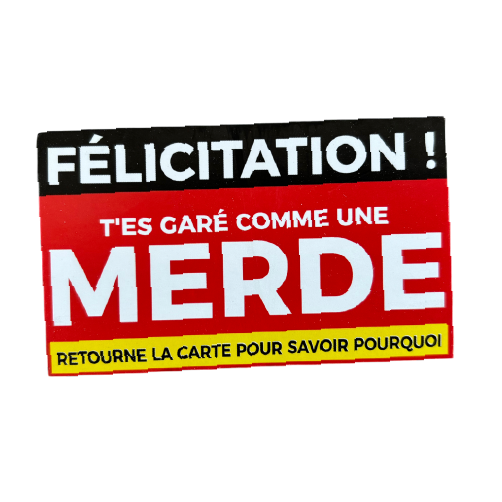 carte drôle voiture stationnement