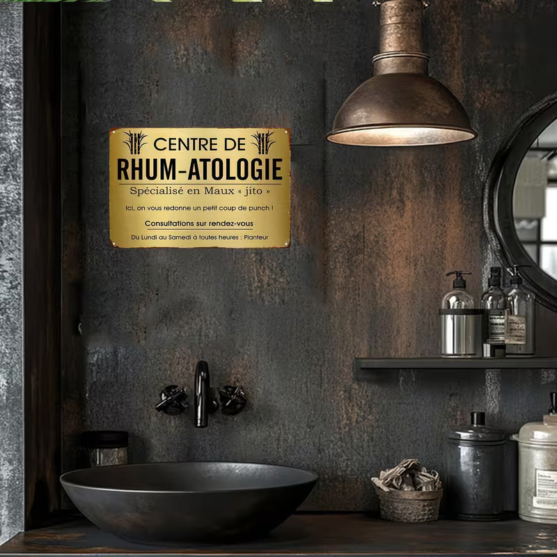 plaque mettalique droel apéro rhum