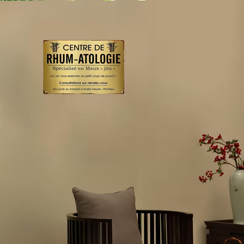 Plaque Rhum-Atologie Humoristique - Livraison rapide