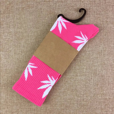 chaussettes cannabis rose cadeau