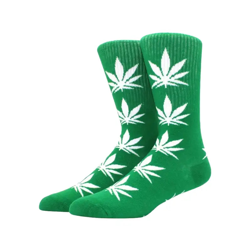 chaussettes canabis verte