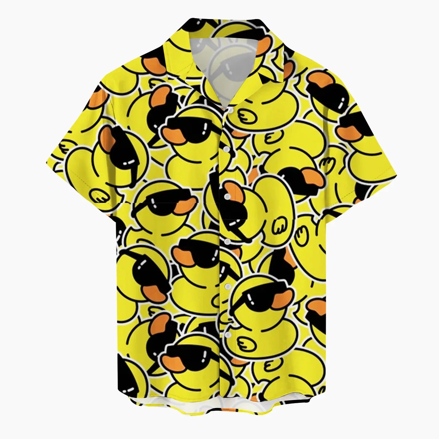 chemise motif canard jaune