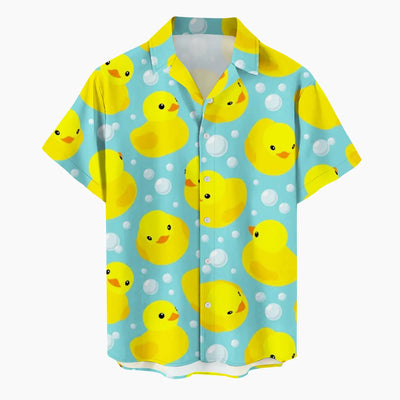 chemise drôle canard jaune et bleue