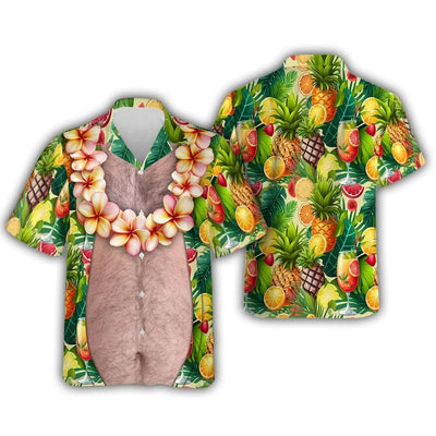 chemise hawaienne drôle gros bide