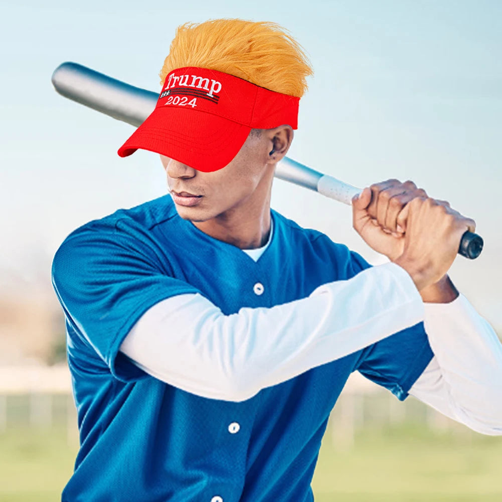 casquette deguisement cheveux trump