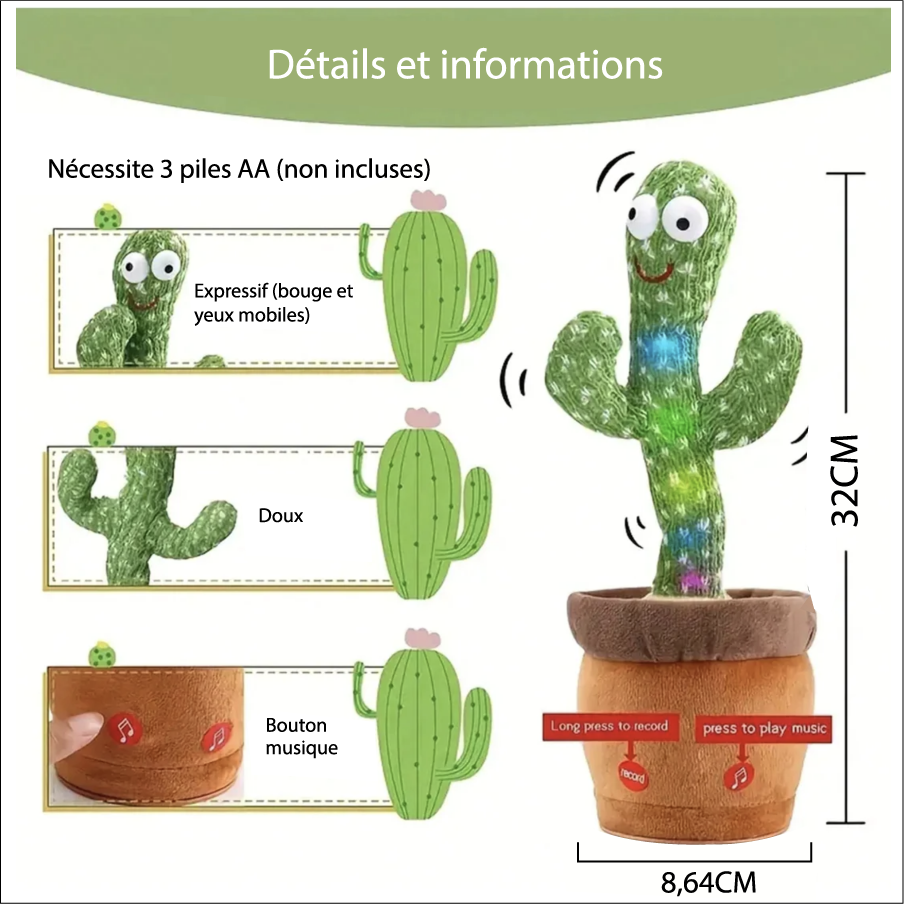 Cactus dansant lumineux