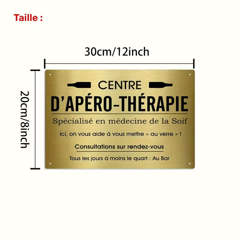 plaque vintage apéro